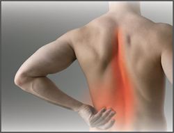 Photo of a man with back pain